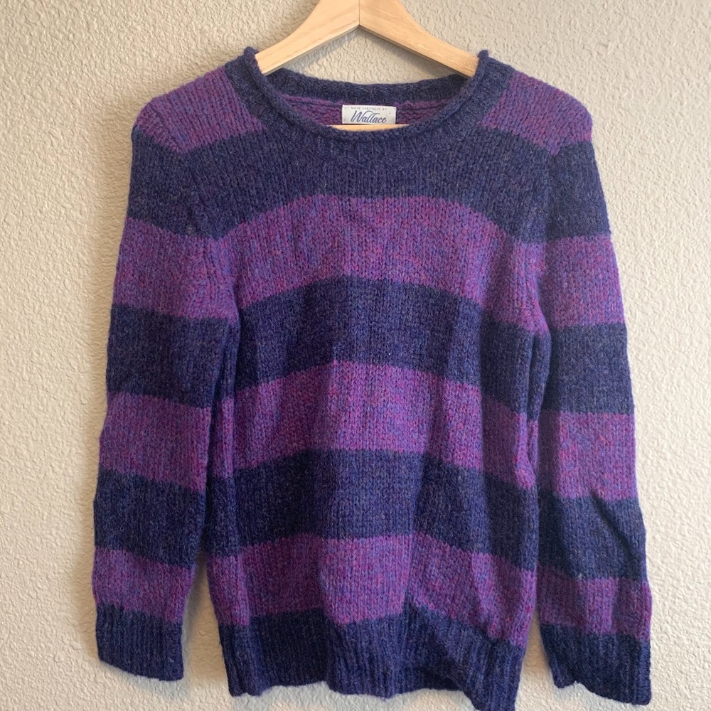 Madewell Wallace purple striped sweater